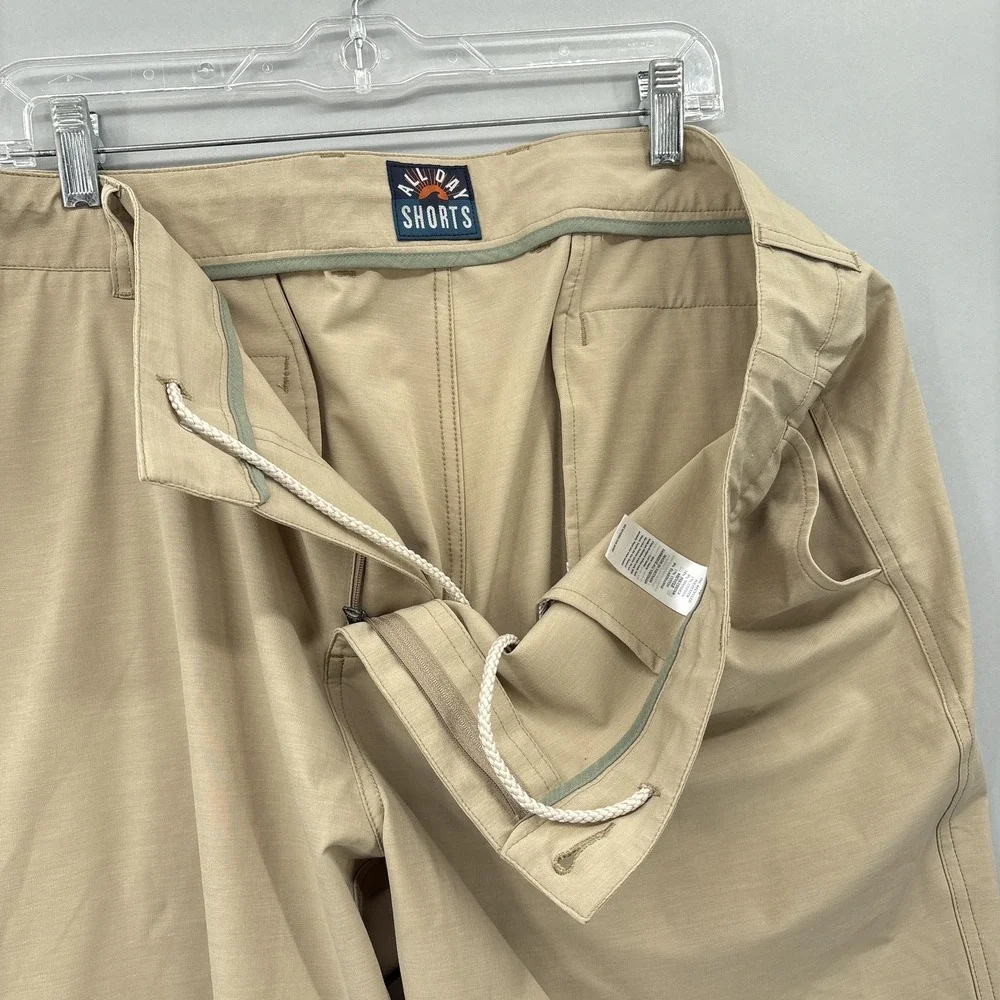 Faherty Shorts Mens 40 Beige All Day Chino Stretch Drawstring 8